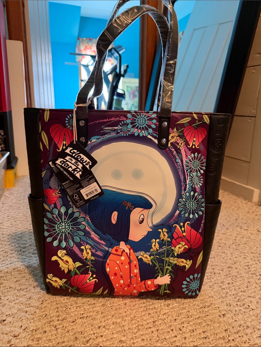 Loungefly Caroline Floral Glow-in-the-dark Tote